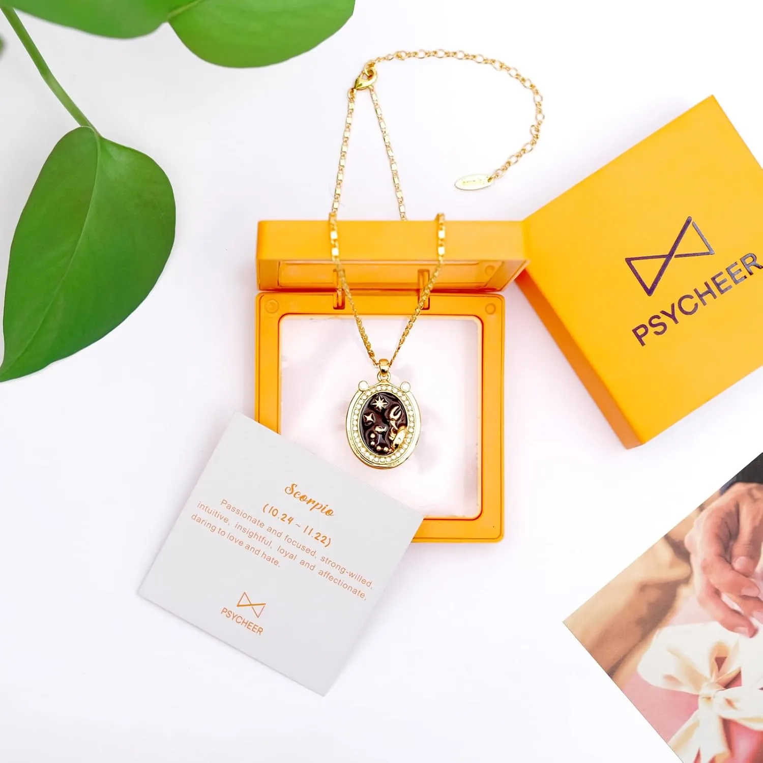 Zodiac Necklace for Women 18K Gold Astrology Jewelry Enamel Constellation Pendant CZ Pearl Jewelry Birthday Gifts for Women,Necklace for Wife Daughter Mom and Sister