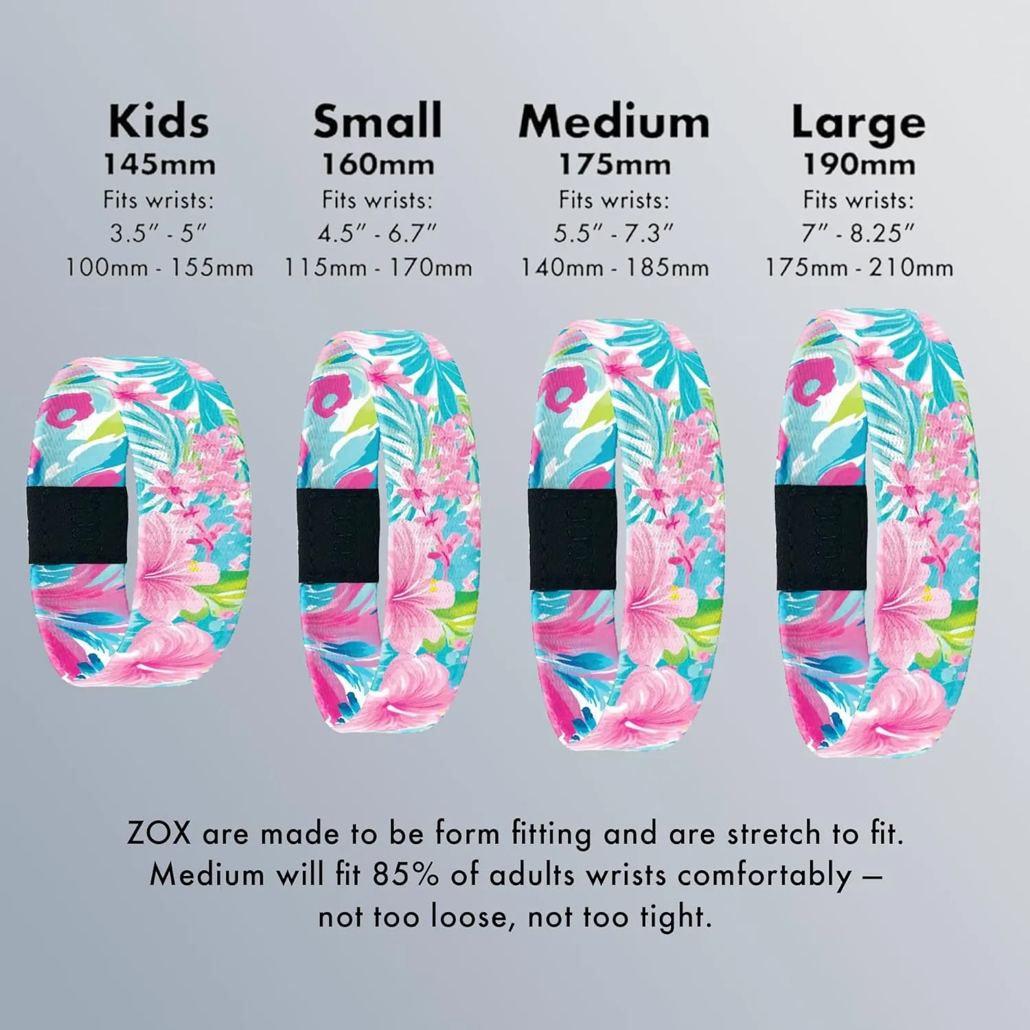 ZOX Bracelets  Stretchy Elastic Band with Motivational Affirmations and Beautiful Artwork, Great Wristband Gift for Men & Women of All Ages